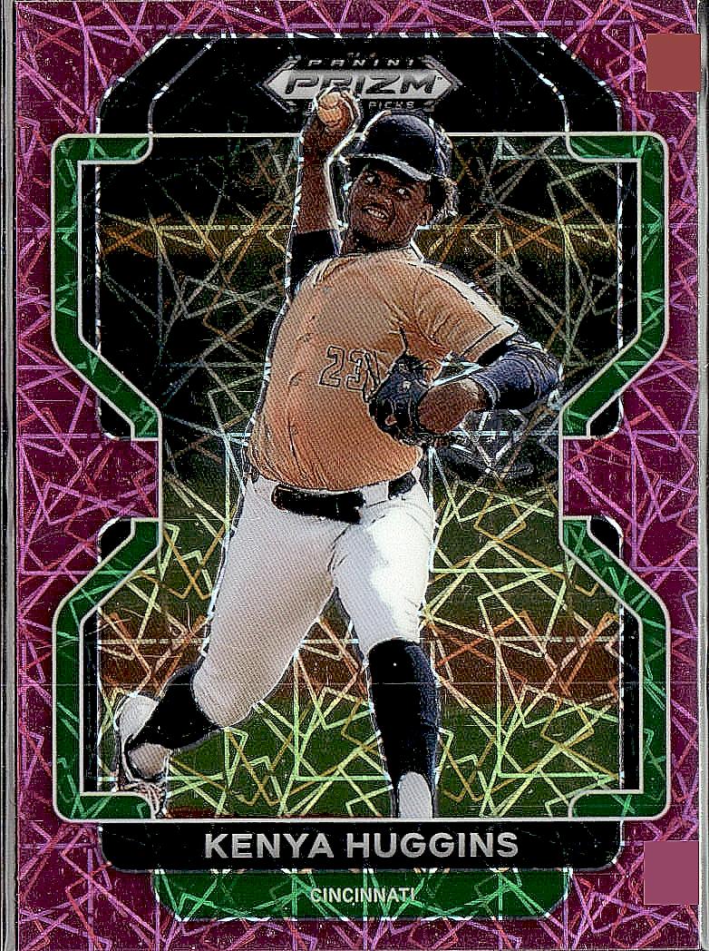 2022 Panini Prizm Draft Picks #PDP123 Kenya Huggins Neon Pink Velocity