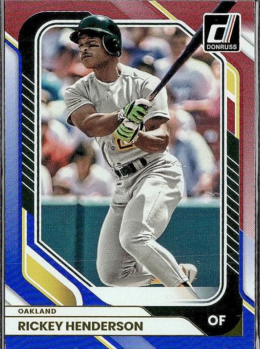 2026 Donruss #50 Rickey Henderson Red and Blue