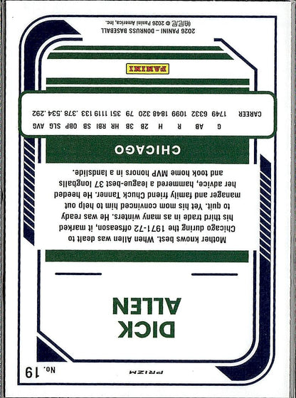 2026 Donruss #19 Dick Allen Optic Orange Velocity