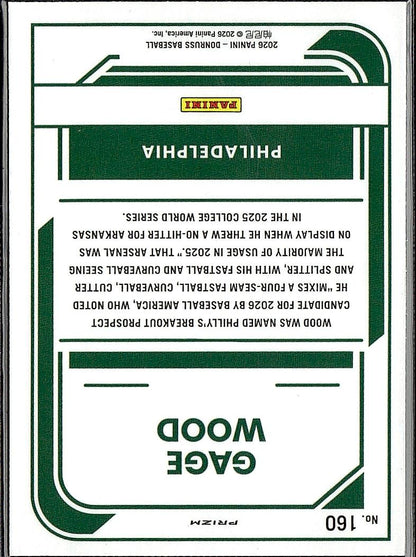 2026 Donruss #160 Gage Wood Optic Circles