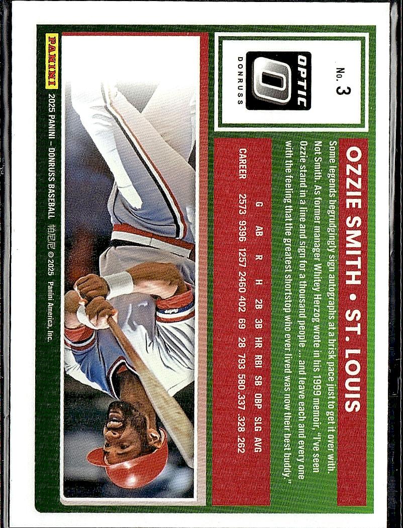 2025 Donruss #3 Ozzie Smith Optic