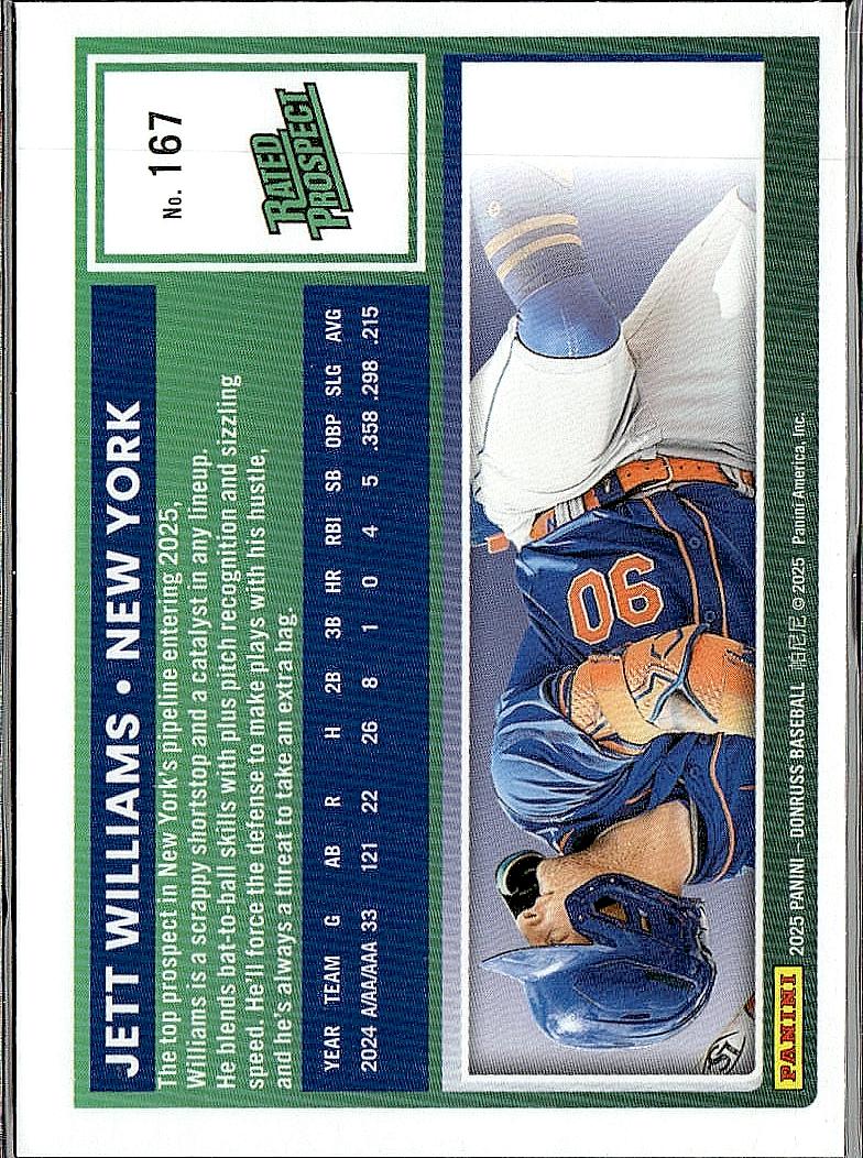 2025 Donruss #167 Jett Williams Optic