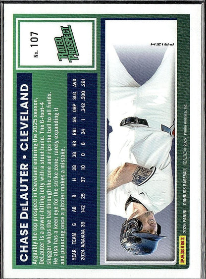 2025 Donruss #107 Chase DeLauter Optic Blue Velocity