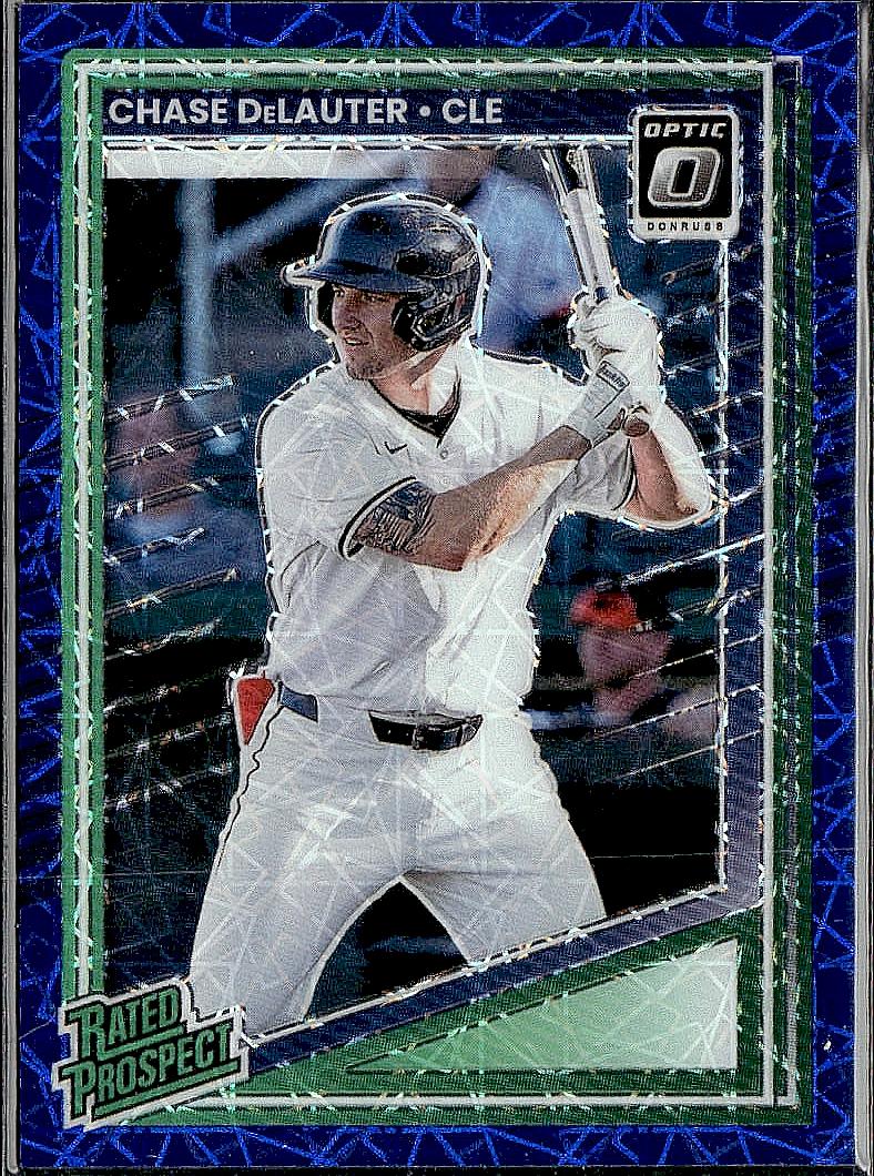 2025 Donruss #107 Chase DeLauter Optic Blue Velocity