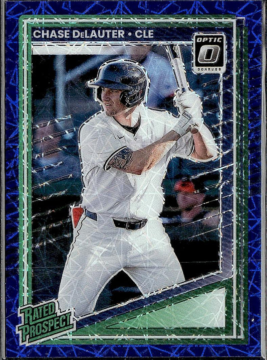 2025 Donruss #107 Chase DeLauter Optic Blue Velocity