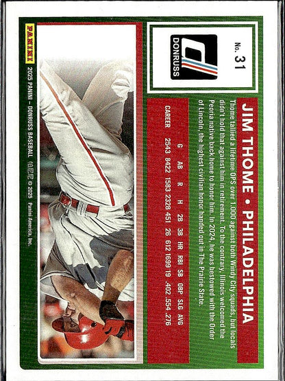 2025 Donruss #31 Jim Thome Rockets