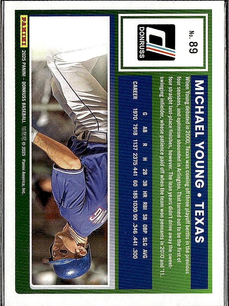 2025 Donruss #89 Michael Young Liberty