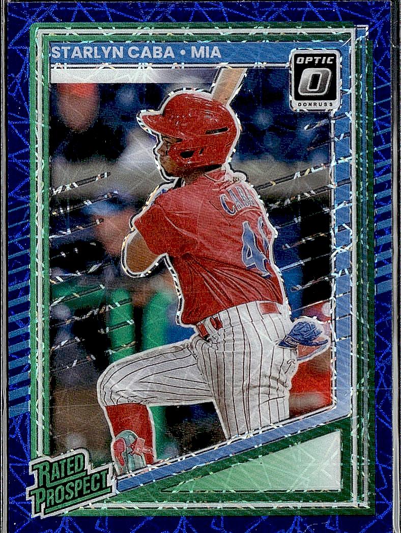 2025 Donruss #197 Starlyn Caba Optic Blue Velocity