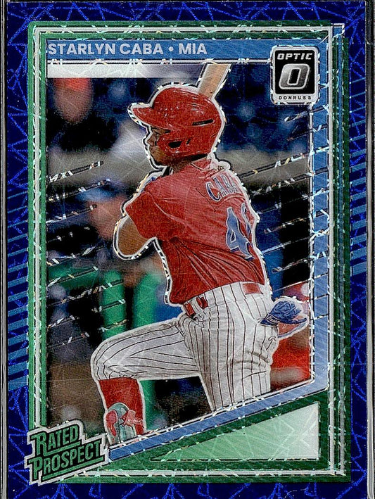 2025 Donruss #197 Starlyn Caba Optic Blue Velocity