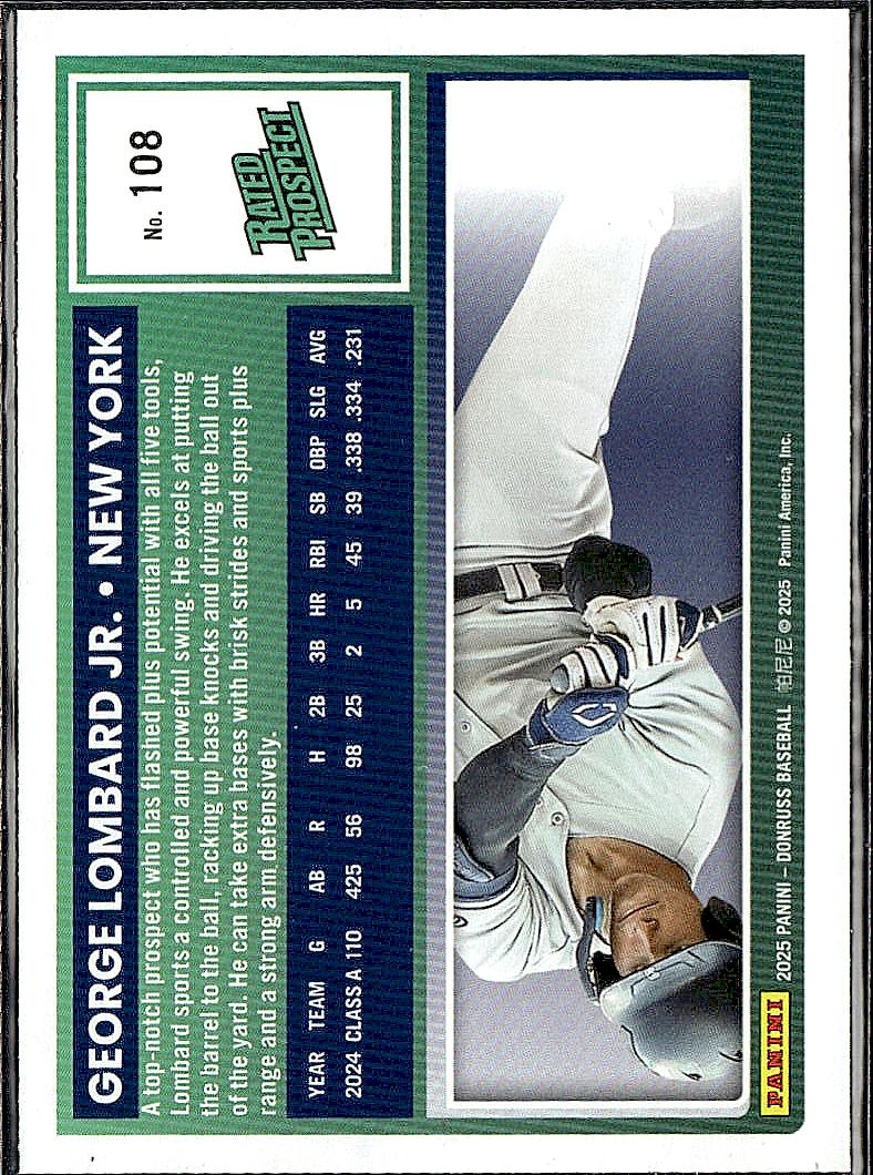 2025 Donruss #108 George Lombard Jr. Holo