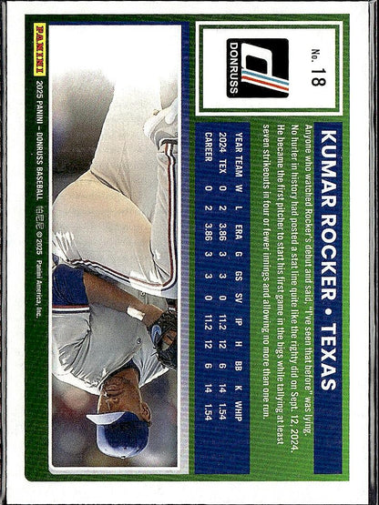 2025 Donruss #18 Kumar Rocker Rockets
