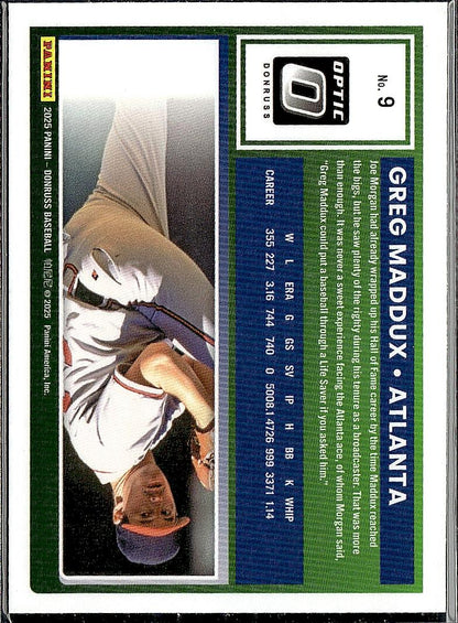 2025 Donruss #9 Greg Maddux Optic Holo