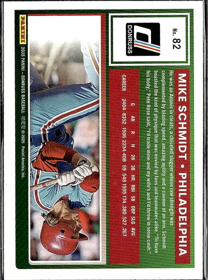2025 Donruss #82 Mike Schmidt Red and Blue