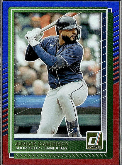 2025 Donruss #40 Junior Caminero Red and Blue