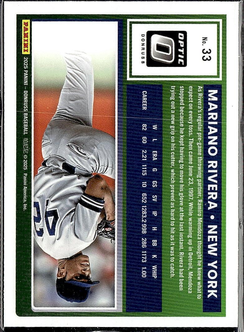 2025 Donruss #33 Mariano Rivera Optic
