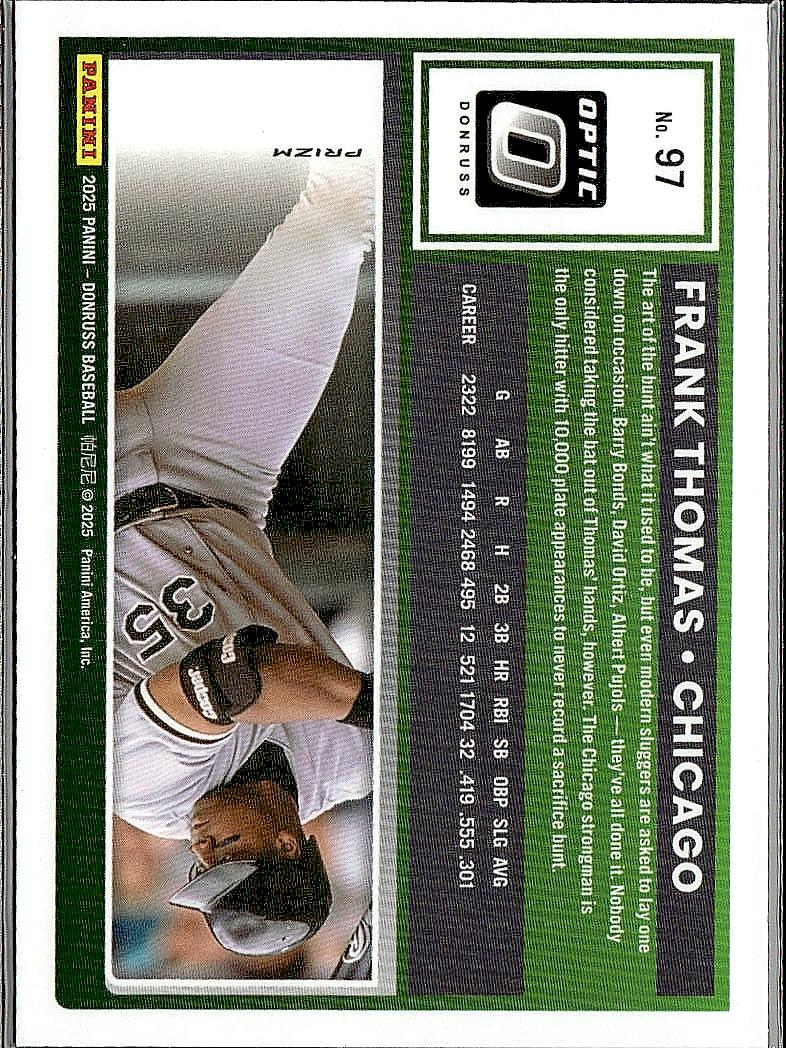 2025 Donruss #97 Frank Thomas Optic Holo