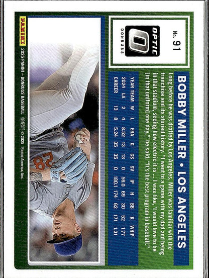 2025 Donruss #91 Bobby Miller Optic