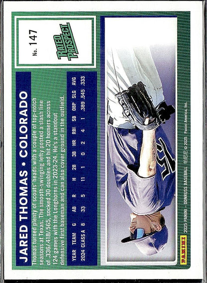 2025 Donruss #147 Jared Thomas Red and Blue