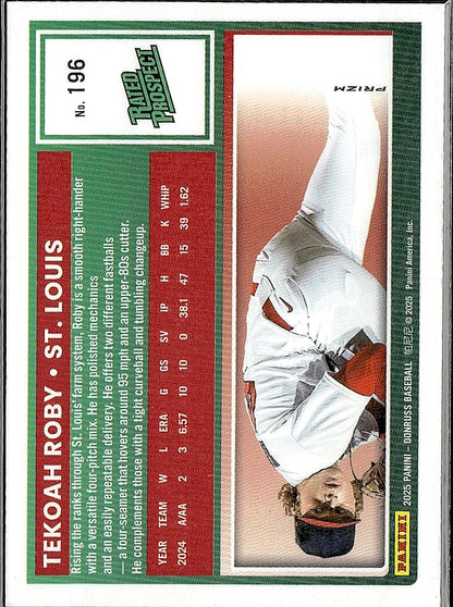 2025 Donruss #196 Tekoah Roby Optic Blue Velocity