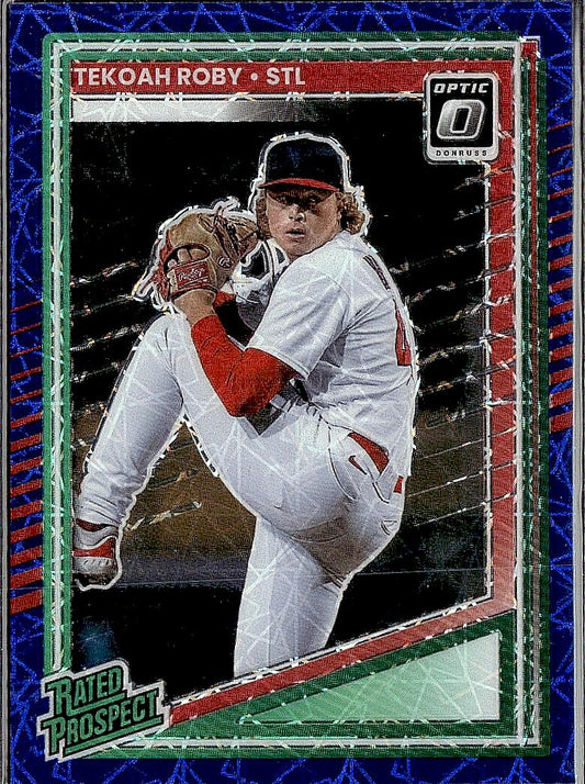 2025 Donruss #196 Tekoah Roby Optic Blue Velocity
