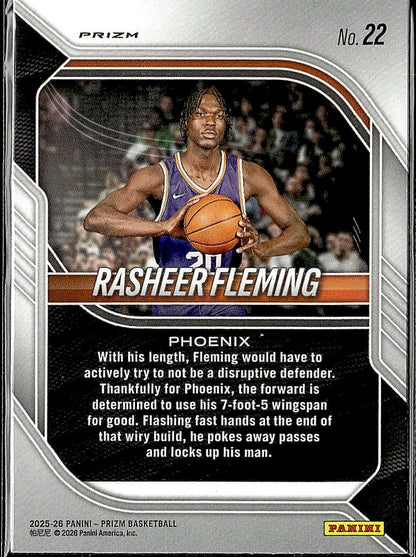 2025-26 Panini Prizm #22 Rasheer Fleming Red Ice Prizm
