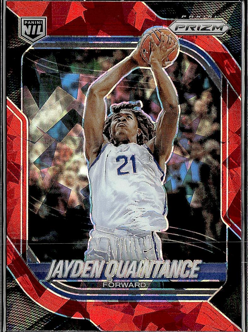 2025-26 Panini Prizm #67 Jayden Quaintance Red Ice Prizm