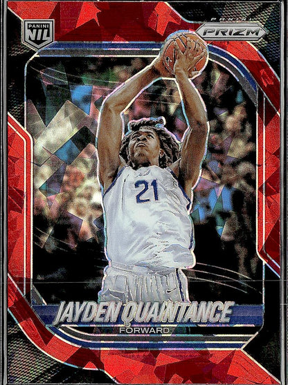 2025-26 Panini Prizm #67 Jayden Quaintance Red Ice Prizm