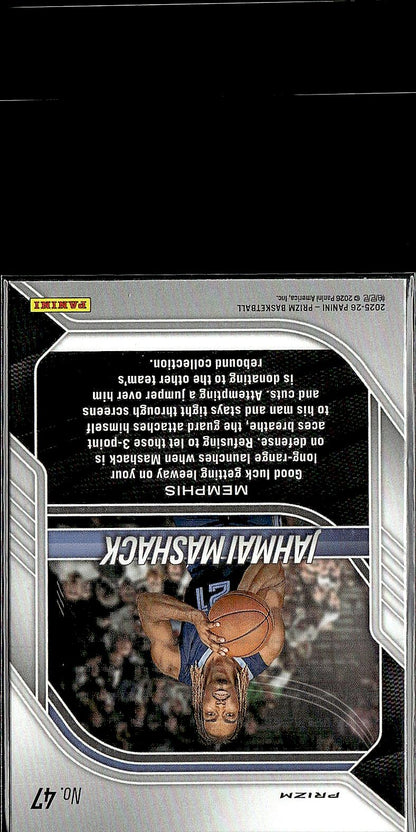 2025-26 Panini Prizm #47 Jahmai Mashack Green Prizm