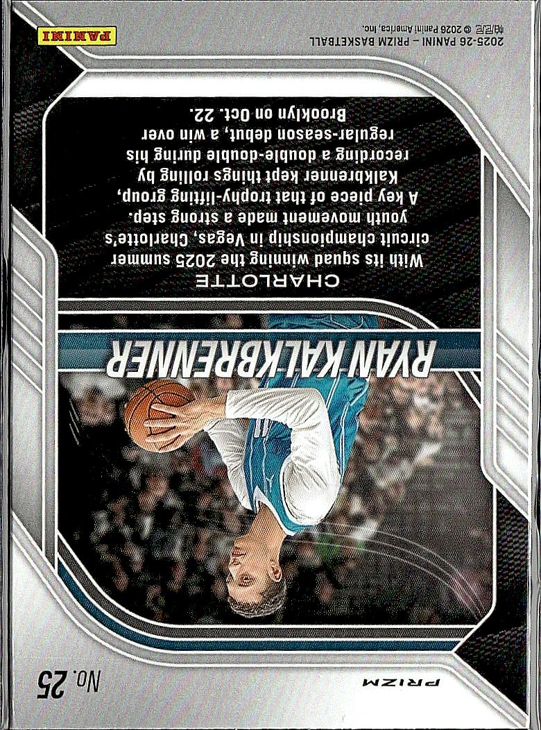 2025-26 Panini Prizm #25 Ryan Kalkbrenner Red Ice Prizm