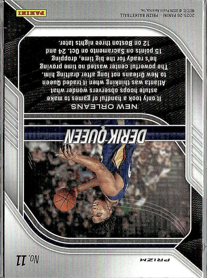 2025-26 Panini Prizm #11 Derik Queen Red Ice Prizm