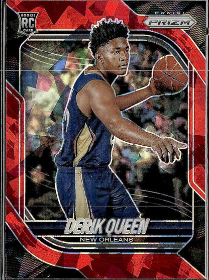 2025-26 Panini Prizm #11 Derik Queen Red Ice Prizm