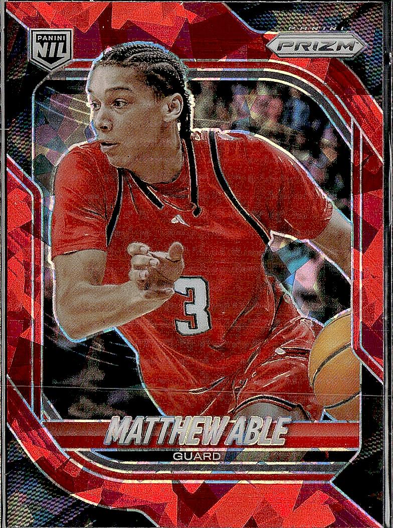 2025-26 Panini Prizm #106 Matthew Able Red Ice Prizm