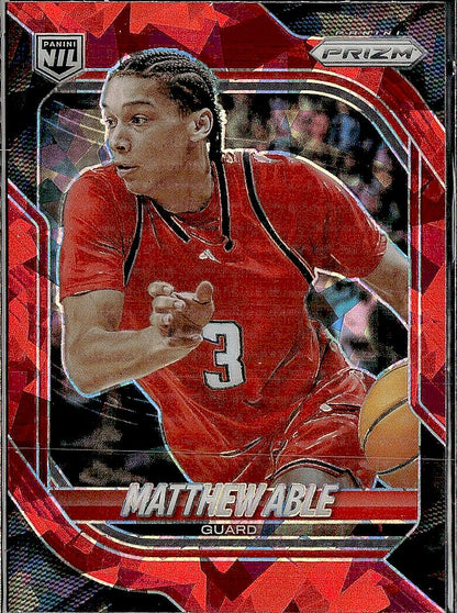 2025-26 Panini Prizm #106 Matthew Able Red Ice Prizm