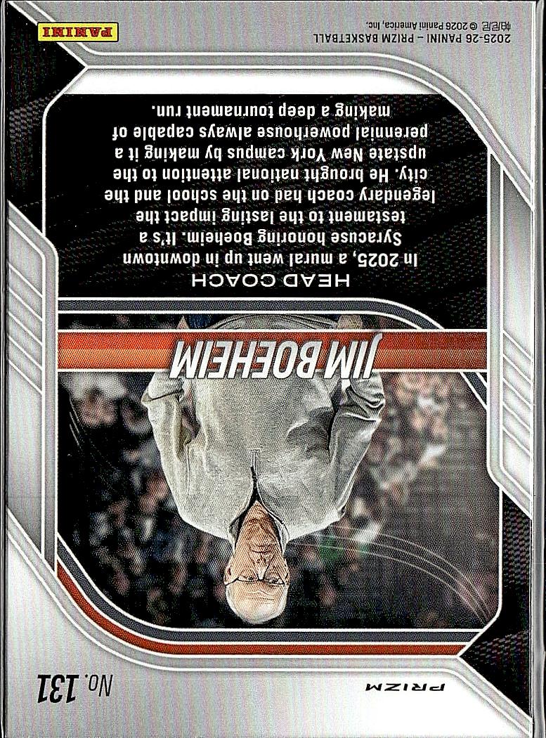 2025-26 Panini Prizm #131 Jim Boeheim Red Ice Prizm