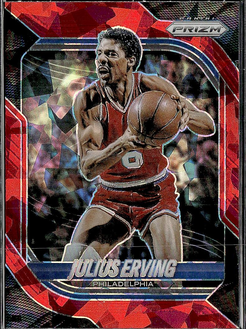 2025-26 Panini Prizm #148 Julius Erving Red Ice Prizm