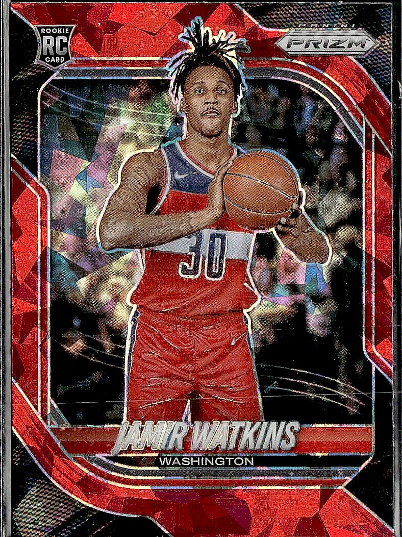 2025-26 Panini Prizm #34 Jamir Watkins Red Ice Prizm