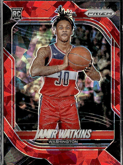 2025-26 Panini Prizm #34 Jamir Watkins Red Ice Prizm