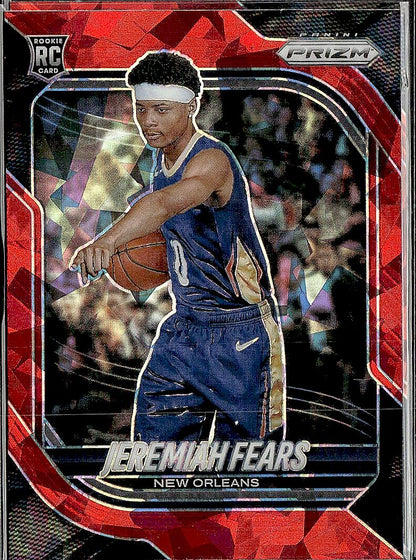 2025-26 Panini Prizm #7 Jeremiah Fears Red Ice Prizm