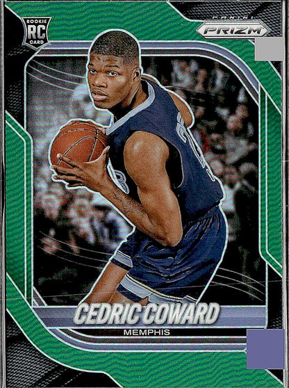 2025-26 Panini Prizm #9 Cedric Coward Green Prizm