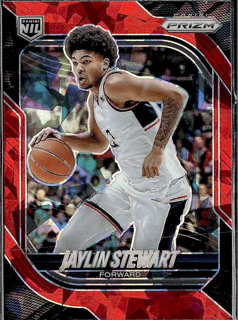 2025-26 Panini Prizm #91 Jaylin Stewart Red Ice Prizm