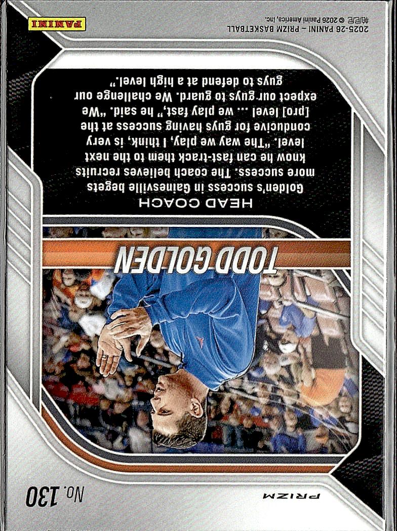 2025-26 Panini Prizm #130 Todd Golden Green Prizm
