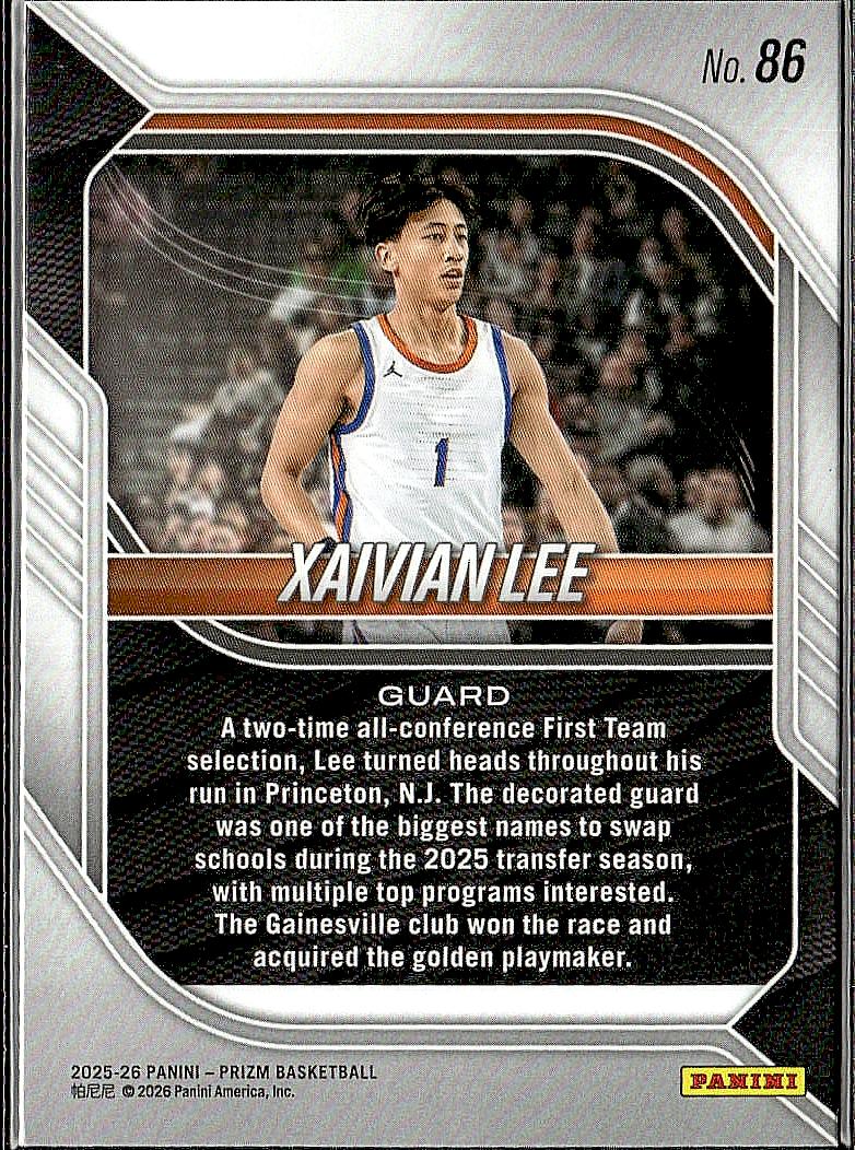 2025-26 Panini Prizm #86 Xaivian Lee