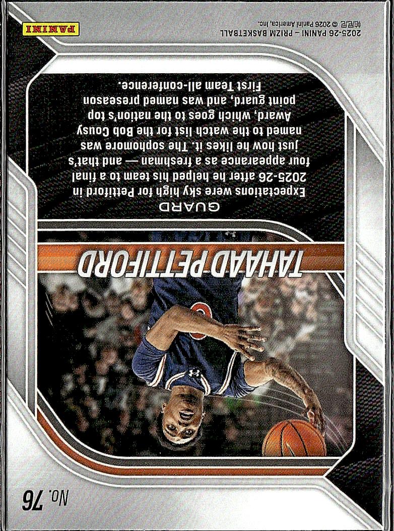 2025-26 Panini Prizm #76 Tahaad Pettiford