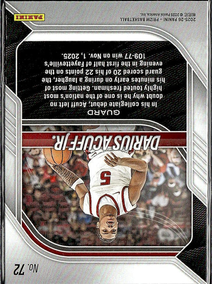 2025-26 Panini Prizm #72 Darius Acuff Jr.