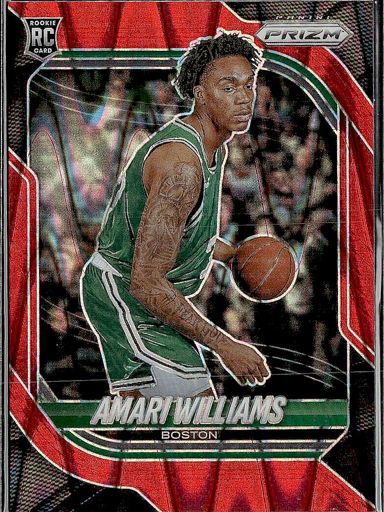 2025-26 Panini Prizm #37 Amari Williams Red Seismic Prizm #/275