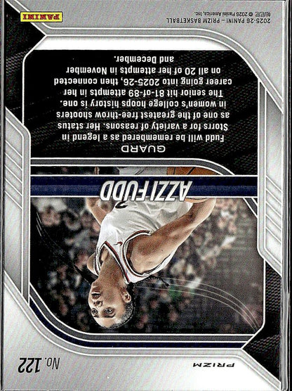 2025-26 Panini Prizm #122 Azzi Fudd Red Ice Prizm