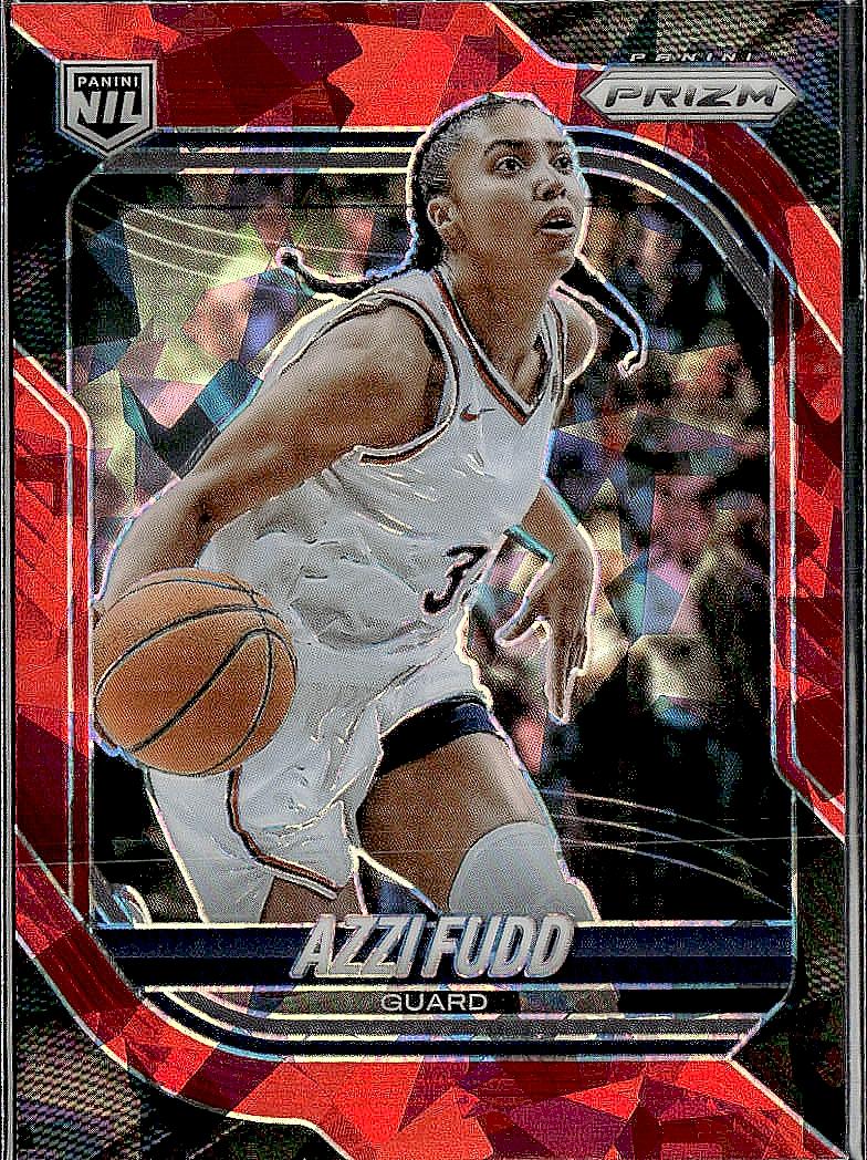 2025-26 Panini Prizm #122 Azzi Fudd Red Ice Prizm