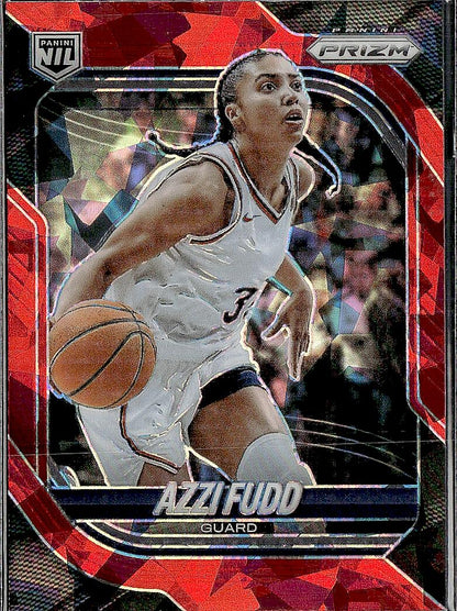 2025-26 Panini Prizm #122 Azzi Fudd Red Ice Prizm