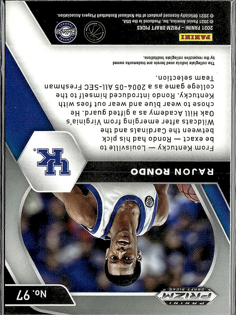 2021 Panini Prizm Draft Picks #97 Rajon Rondo