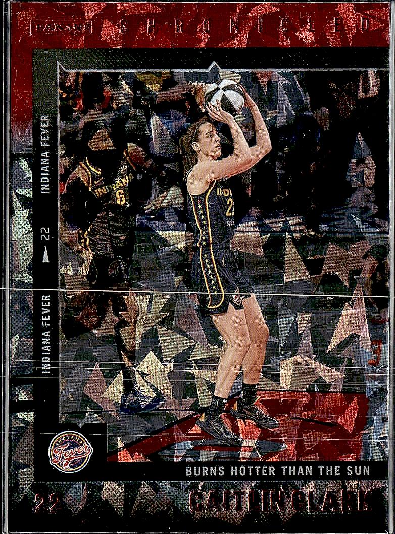 2025 Panini Caitlin Clark Chronicled #28 Caitlin Clark Red Cracked Ice